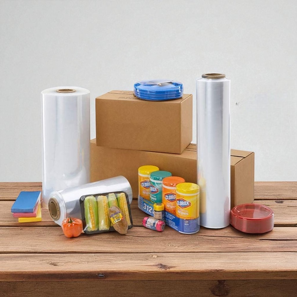 Cardboard packaging box with sustainable branding on wooden table representing food packaging solutions